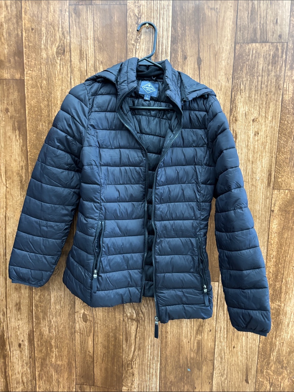 St. John's Bay Black Quilted Lightweight Puffer Jacket